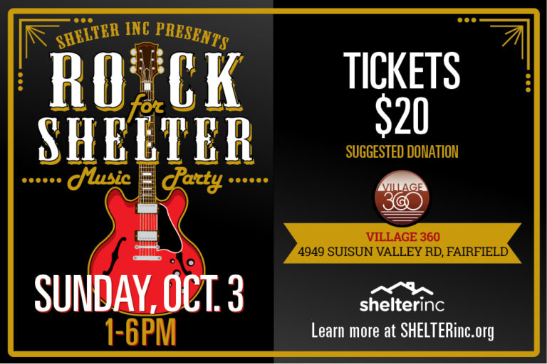Rock For Shelter Music Party Flyer