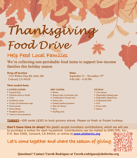 Thanksgiving Food Drive Flyer